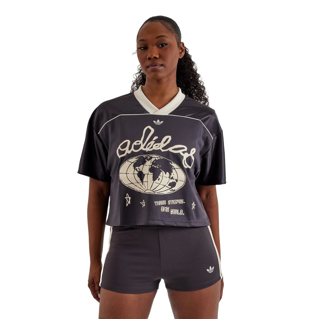 Adidas Women's Originals Cropped Soccer Jersey Apparel - Utility Black