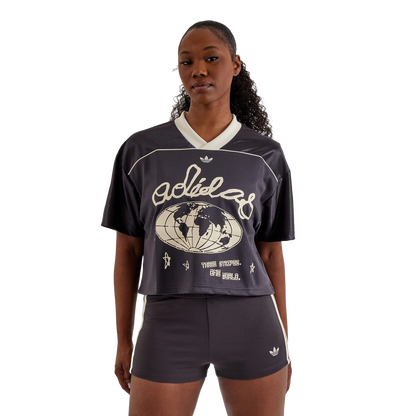 Adidas Women's Originals Cropped Soccer Jersey Apparel - Utility Black