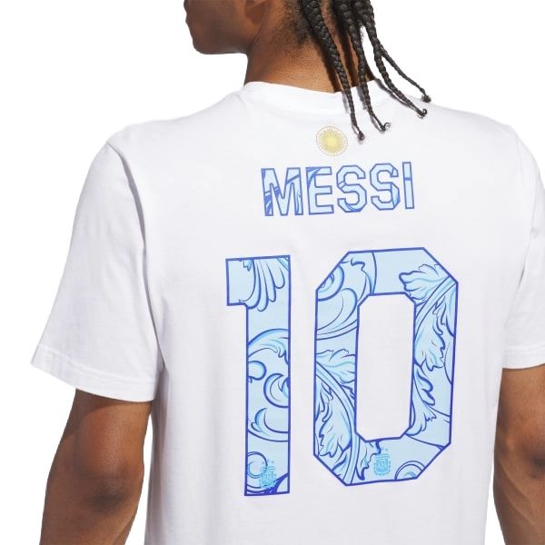 Adidas Men's M Messi N&N Away Graphic Tee Apparel - White