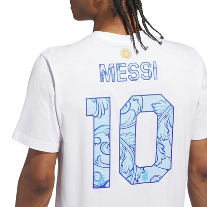 Adidas Men's M Messi N&N Away Graphic Tee Apparel - White