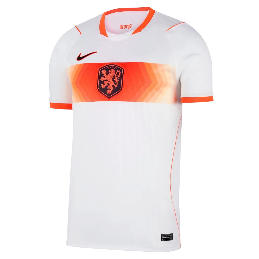 Nike Men's Netherlands 2026 Stadium Away Dri-Fit Replica Jersey Apparel - White / Hyper Crimson / Black