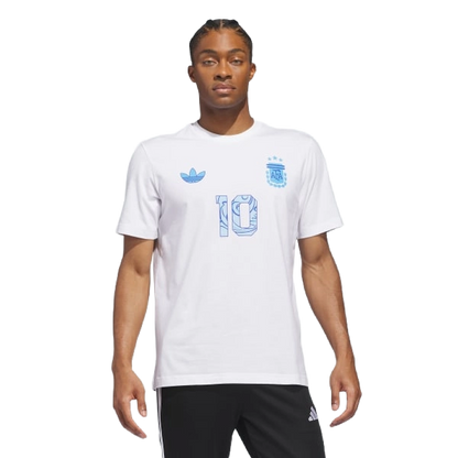 Adidas Men's M Messi N&N Away Graphic Tee Apparel - White