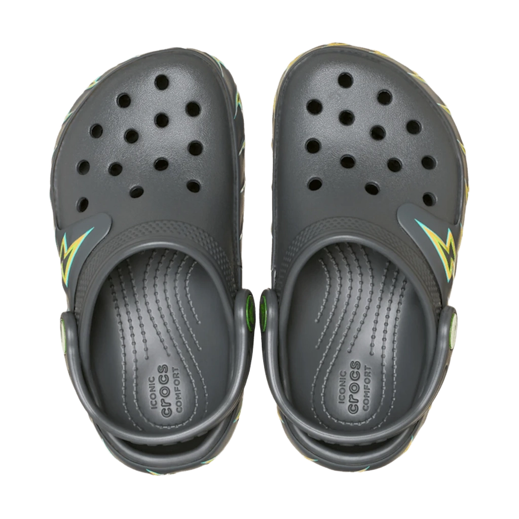 Crocs Kids' Classic Bolt Lights Clog Shoes - Carbon / Grey