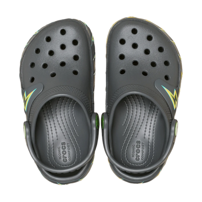 Crocs Kids' Classic Bolt Lights Clog Shoes - Carbon / Grey