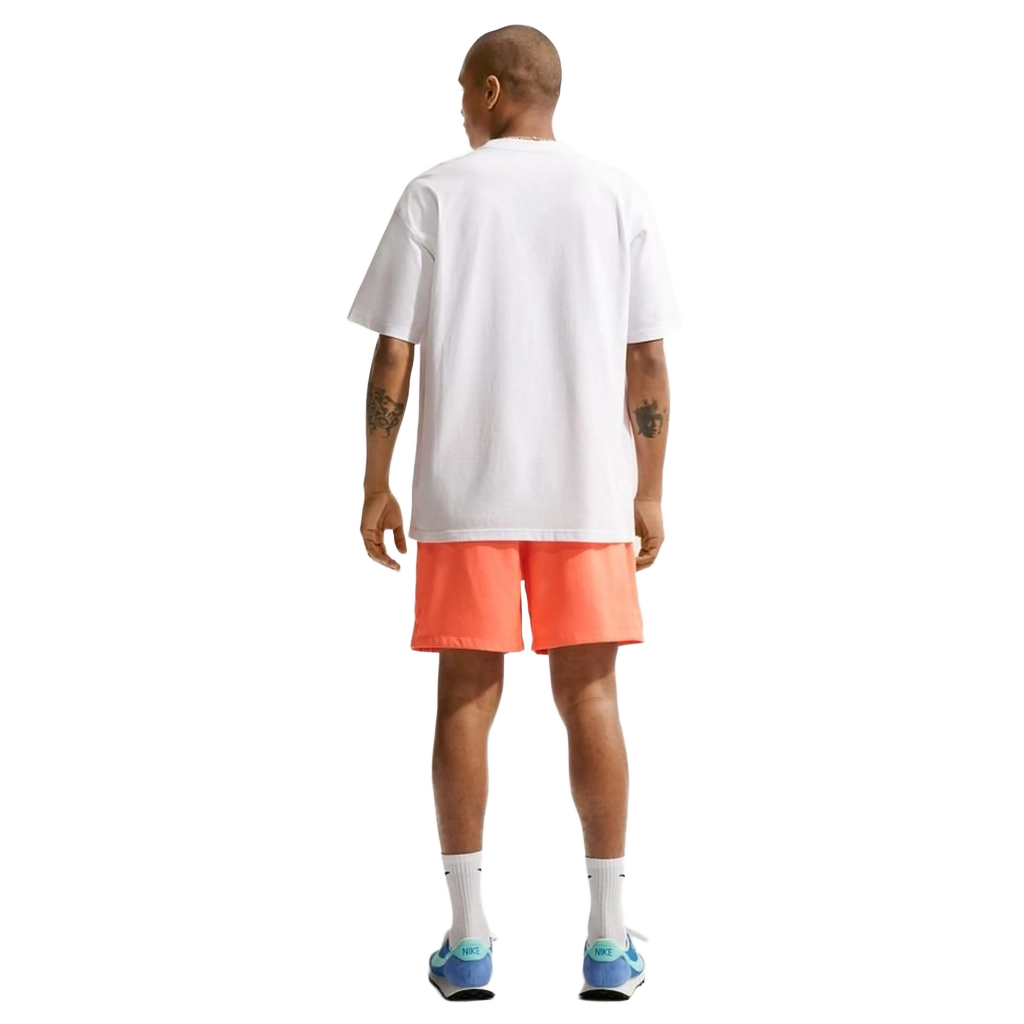 Nike Men's Club Short Apparel - Orange Frost / White