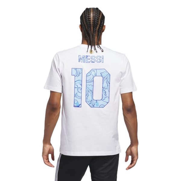 Adidas Men's M Messi N&N Away Graphic Tee Apparel - White