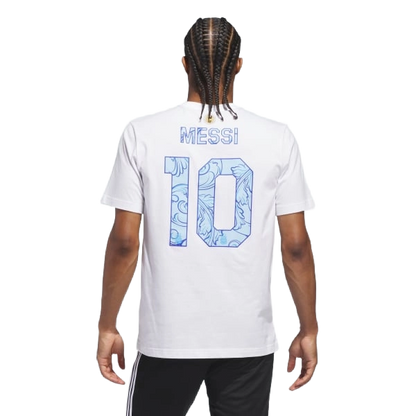 Adidas Men's M Messi N&N Away Graphic Tee Apparel - White
