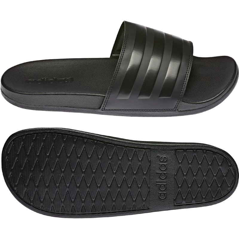 Adidas Men's Adilette Comfort Slides Shoes - Core Black / Core Black / Core Black