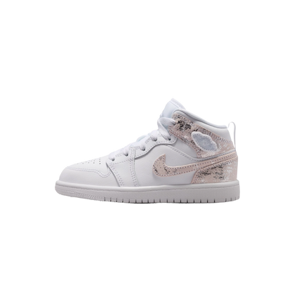 Nike Kids' Air Jordan 1 Mid Se Shoes - White / Field Silver