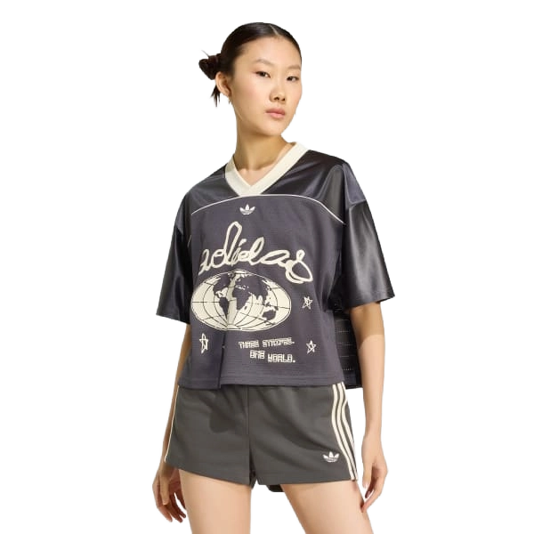 Adidas Women's Originals Cropped Soccer Jersey Apparel - Utility Black