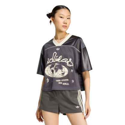 Adidas Women's Originals Cropped Soccer Jersey Apparel - Utility Black