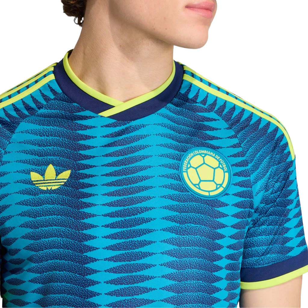 Adidas Men's Colombia 26 Away Jersey Apparel - Team Navy Blue 2 / Mystery Petrol