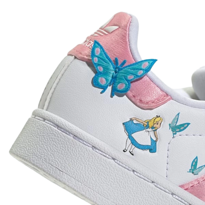 Adidas Kids' Disney Superstar Ii Comfort Closure Shoes Shoes - Cloud White / Light Pink / Lucid Aquamarine