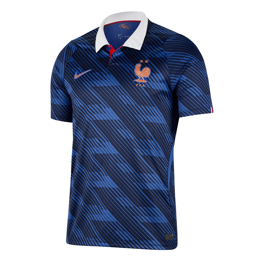 Nike Men's Fff 2026 Stadium Home Dri-Fit Soccer Replica Jersey Apparel - Game Royal / Blackened Blue / White / Metallic Copper