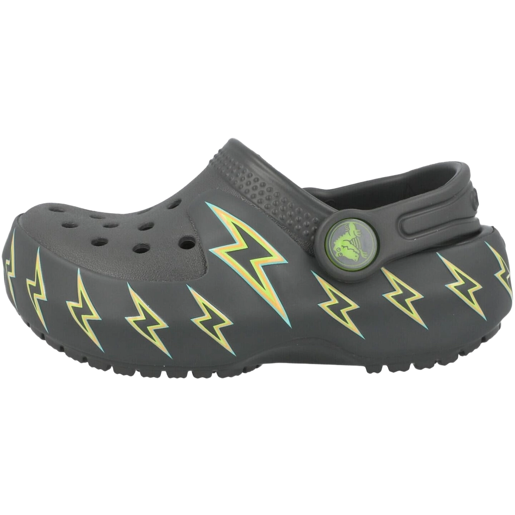 Crocs Kids' Classic Bolt Lights Clog Shoes - Carbon / Grey