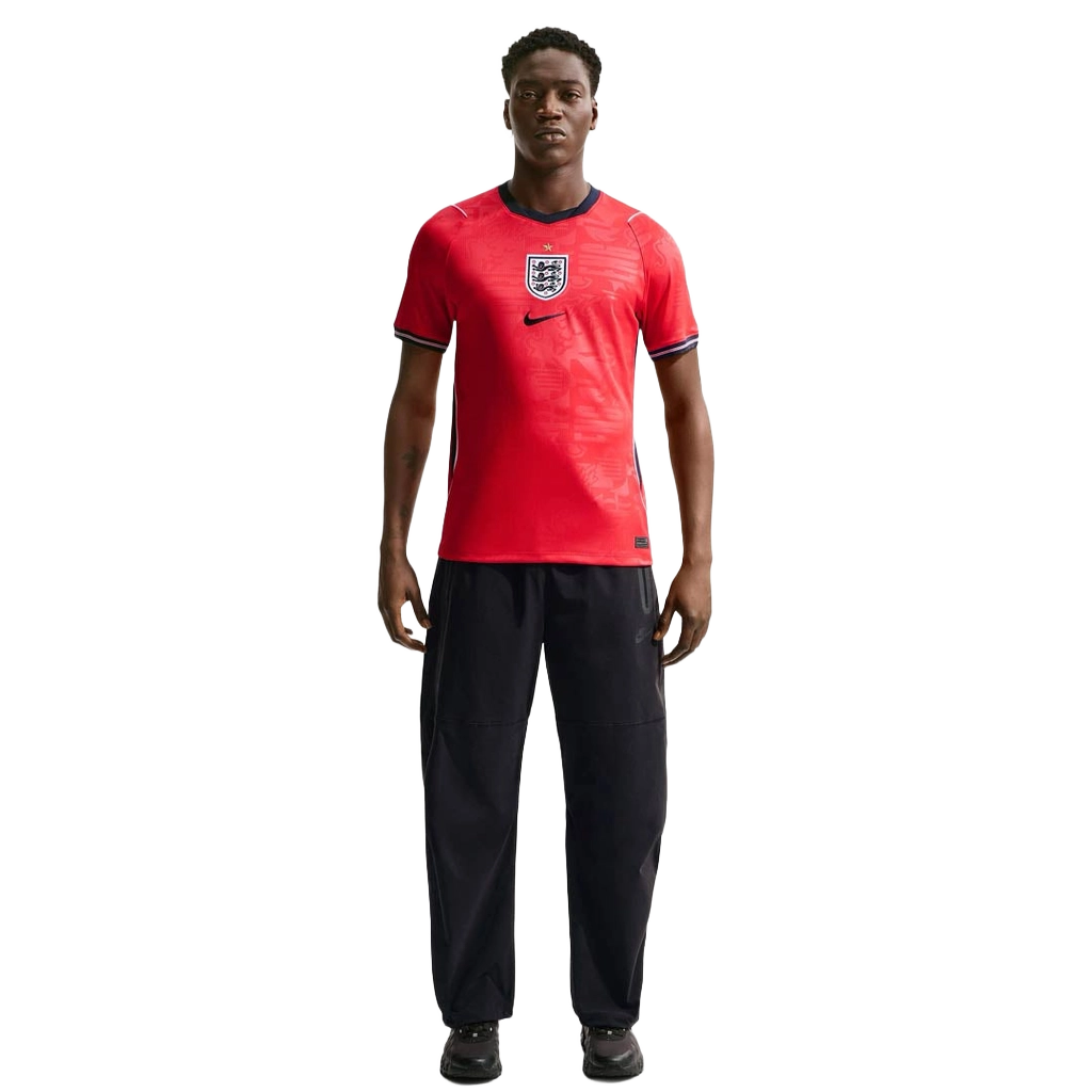 Nike Men's England 2026 Stadium Away Dri-Fit Football Replica Shirt Apparel - Speed Red / Obsidian / White