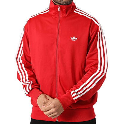 Adidas Men's Firebird Track Jacket Apparel - Better Scarlet / White