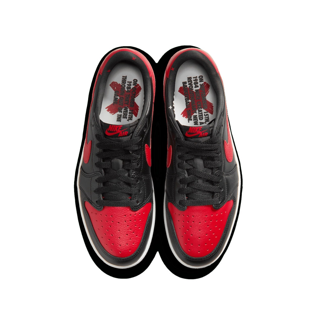 Nike Men's Jordan 1 Retro Low Og Banned Shoes - Black / Varsity Red / Summit White