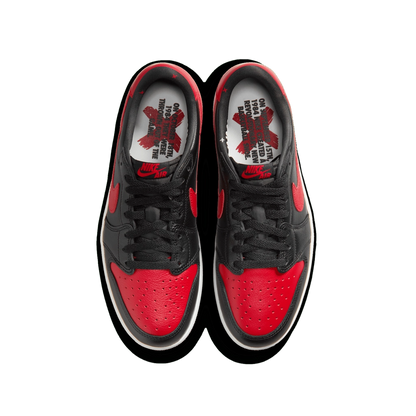 Nike Men's Jordan 1 Retro Low Og Banned Shoes - Black / Varsity Red / Summit White