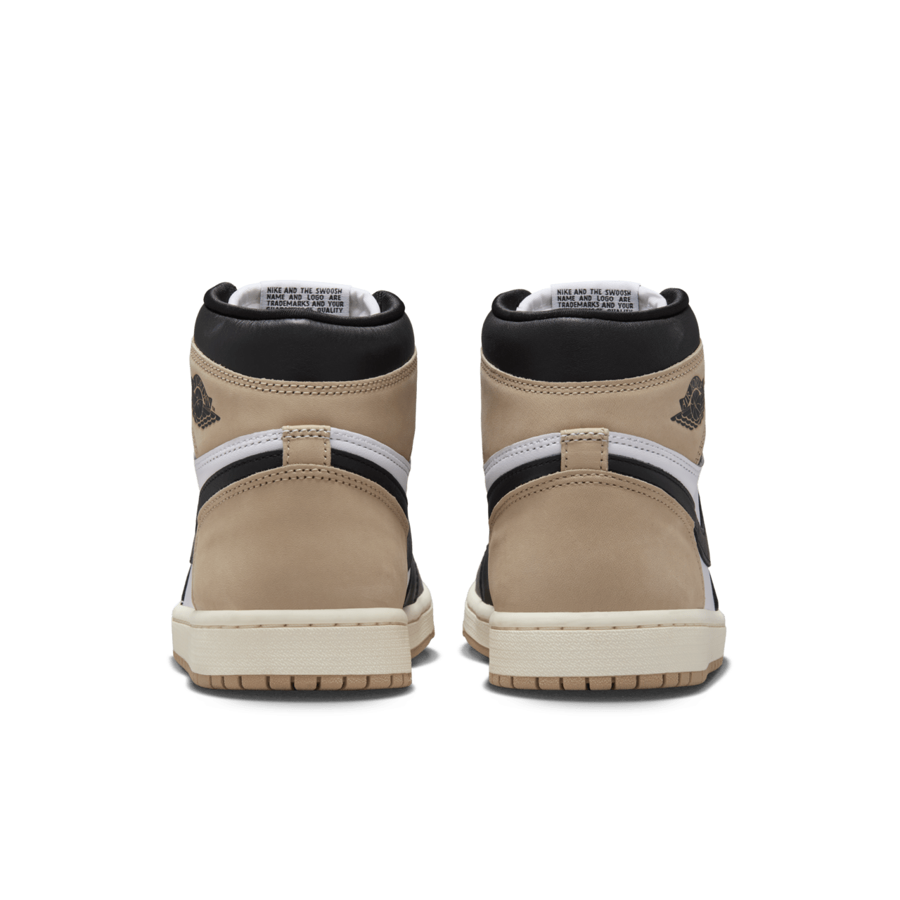 Nike Women's Air Jordan 1 Shoes - Black / Legend Medium Brown / White
