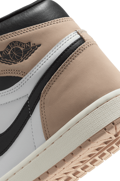 Nike Women's Air Jordan 1 Shoes - Black / Legend Medium Brown / White