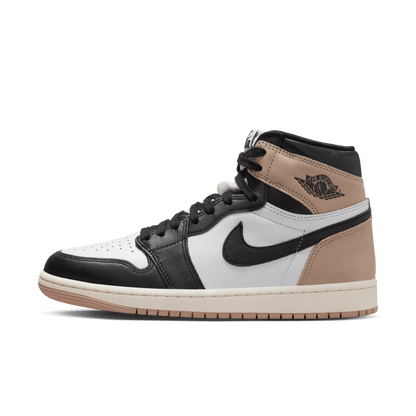 Nike Women's Air Jordan 1 Shoes - Black / Legend Medium Brown / White